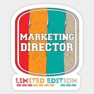 Funny Retro Vintage Design Marketing Director Saying Management Humor Sticker